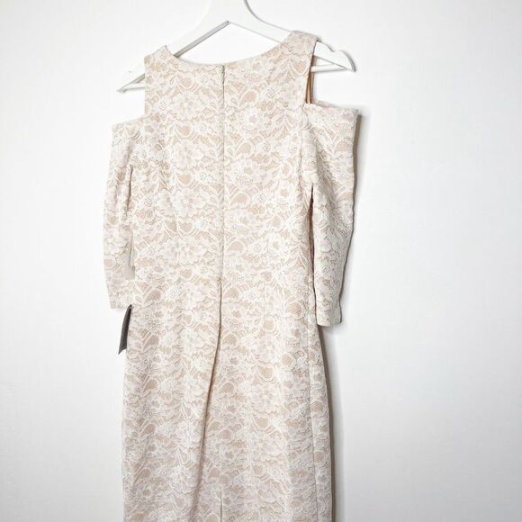 ELIZA J Midi Cold Shoulder Lace Dress - Picture 7 of 9